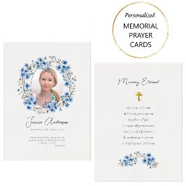 Blauwe Bloemen Krans Orthodoxe Begrafenisgebed Kaa Plaatskaartje