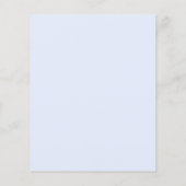 Blauwe bloemen kruis jongen Doop uitnodiging (Achterkant)