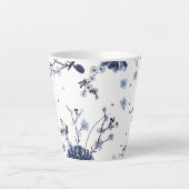 Blauwe bloemen latte mok (Voorkant)
