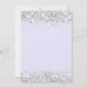 Blauwe bloemen lavendel zilver 25e bruiloft kaart (Achterkant)