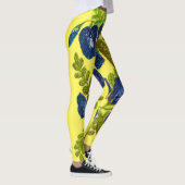 Blauwe bloemen Leggings (Rechts)