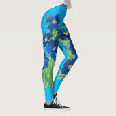 blauwe bloemen leggings (Rechts)