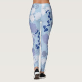 Blauwe bloemen leggings (Achterkant)
