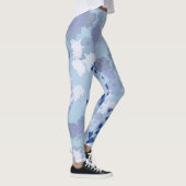 Blauwe bloemen leggings (Rechts)