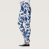 Blauwe bloemen leggings (Links)