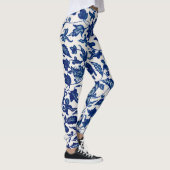 Blauwe bloemen leggings (Rechts)
