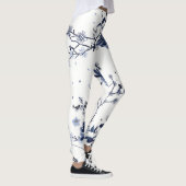 Blauwe bloemen leggings (Rechts)