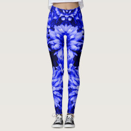 Blauwe bloemen Leggings