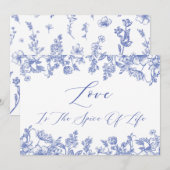 Blauwe Bloemen Liefde is het Kruid van het Leven Kaart (Voorkant / Achterkant)