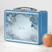 Blauwe  Bloemen Lunchbox (In situ)