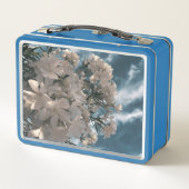 Blauwe Bloemen Lunchbox (Achterkant)