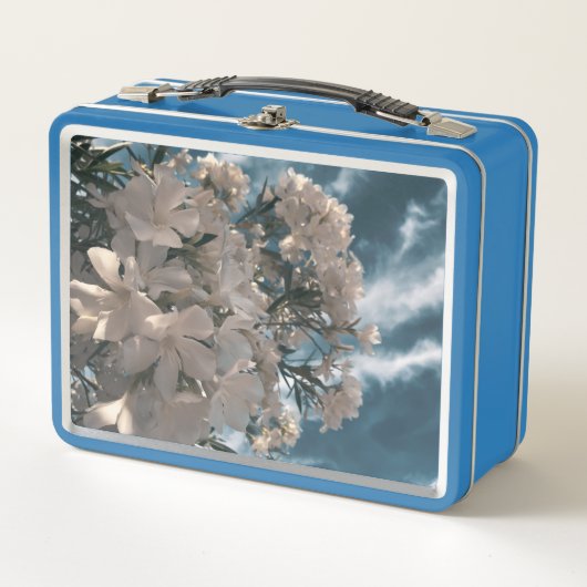 Blauwe Bloemen Lunchbox (Voorkant)