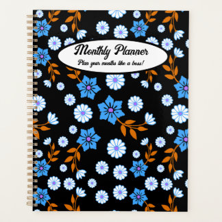 Blauwe Bloemen Maandelijkse Planner
