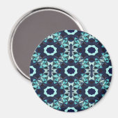 Blauwe bloemen..... magneet (Voorkant / Achterkant)