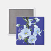 Blauwe bloemen magneet (Voorkant / Achterkant)