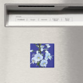 Blauwe bloemen magneet (Insitu (Vaatwasser))