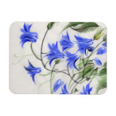 Blauwe bloemen magneet (Horizontaal)