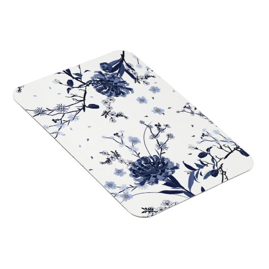 Blauwe bloemen magneet (Rechterzijde)