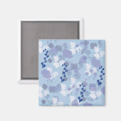 Blauwe Bloemen Magneet (Voorkant / Achterkant)
