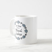 Blauwe Bloemen Mars Zusters Kleine Vrouwen Koffiemok (Voorkant links)