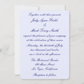 Blauwe Bloemen Mason Jars Bruiloft uitnodiging (Achterkant)