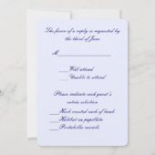 Blauwe Bloemen Mason Poten Reactiekaart Kaart (Achterkant)