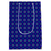 blauwe bloemen medium cadeauzakje (Achterkant)