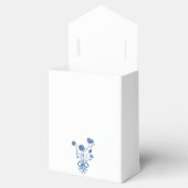 Blauwe bloemen met boog bedankdoosjes (Geopend)