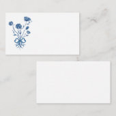 Blauwe bloemen met boog behuizing Kaart (Voorkant / Achterkant)