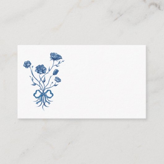 Blauwe bloemen met boog behuizing Kaart (Voorkant)