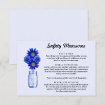 Blauwe Bloemen Metselwerkpot Veiligheidsmaatregele
