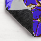 Blauwe bloemen. muismat (Hoek)