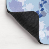 Blauwe bloemen muismat (Hoek)