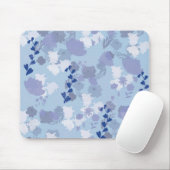 Blauwe bloemen muismat (Met muis)