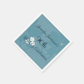 Blauwe Bloemen, Naam, 90ste verjaardagsfeestje Servetten (Hoek)