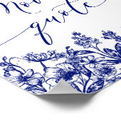 Blauwe Bloemen Naam Die Film Quote Douche Spelbord Poster (Hoek)