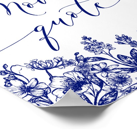 Blauwe Bloemen Naam Die Film Quote Douche Spelbord Poster (Hoek)