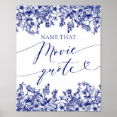 Blauwe Bloemen Naam Die Film Quote Douche Spelbord Poster (Voorkant)