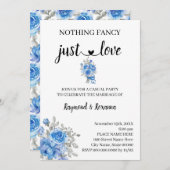 Blauwe bloemen Niets Fancy gewoon liefdesontwikkel Kaart (Voorkant / Achterkant)