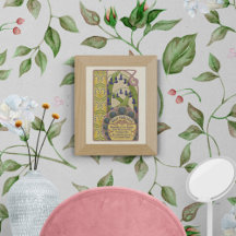 Blauwe bloemen  nieuwe kunststijl