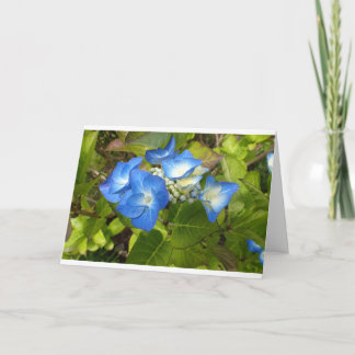 Blauwe bloemen notenkaart kaart