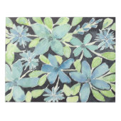 Blauwe bloemen notitieblok (Voorkant)