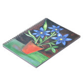 Blauwe bloemen notitieboek (Linkerzijde)