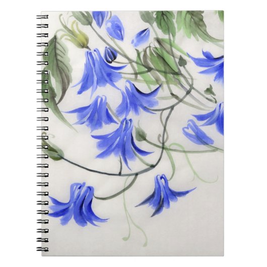 Blauwe Bloemen Notitieboek (Voorkant)