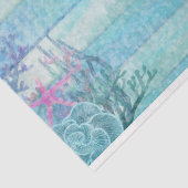 Blauwe Bloemen Octopus Decoupage Papier: Nautisch Tissuepapier (Detail)