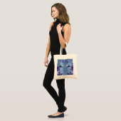 Blauwe Bloemen Ogen Glitter Drips Bruiloft Bruids Tote Bag (Voorkant (model))