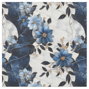 Blauwe bloemen op marmer stof
