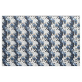 Blauwe bloemen op marmer stof (Fat Quarter)