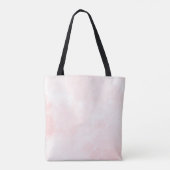 blauwe bloemen op roze achtergrond tote bag (Achterkant)