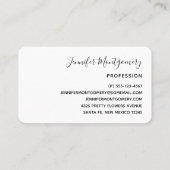 blauwe bloemen op roze achtergrond visitekaartje (Achterkant)